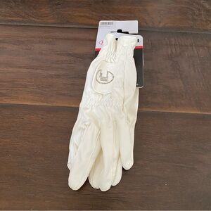 New with tag Roekl white horse riding gloves size 8 unisex